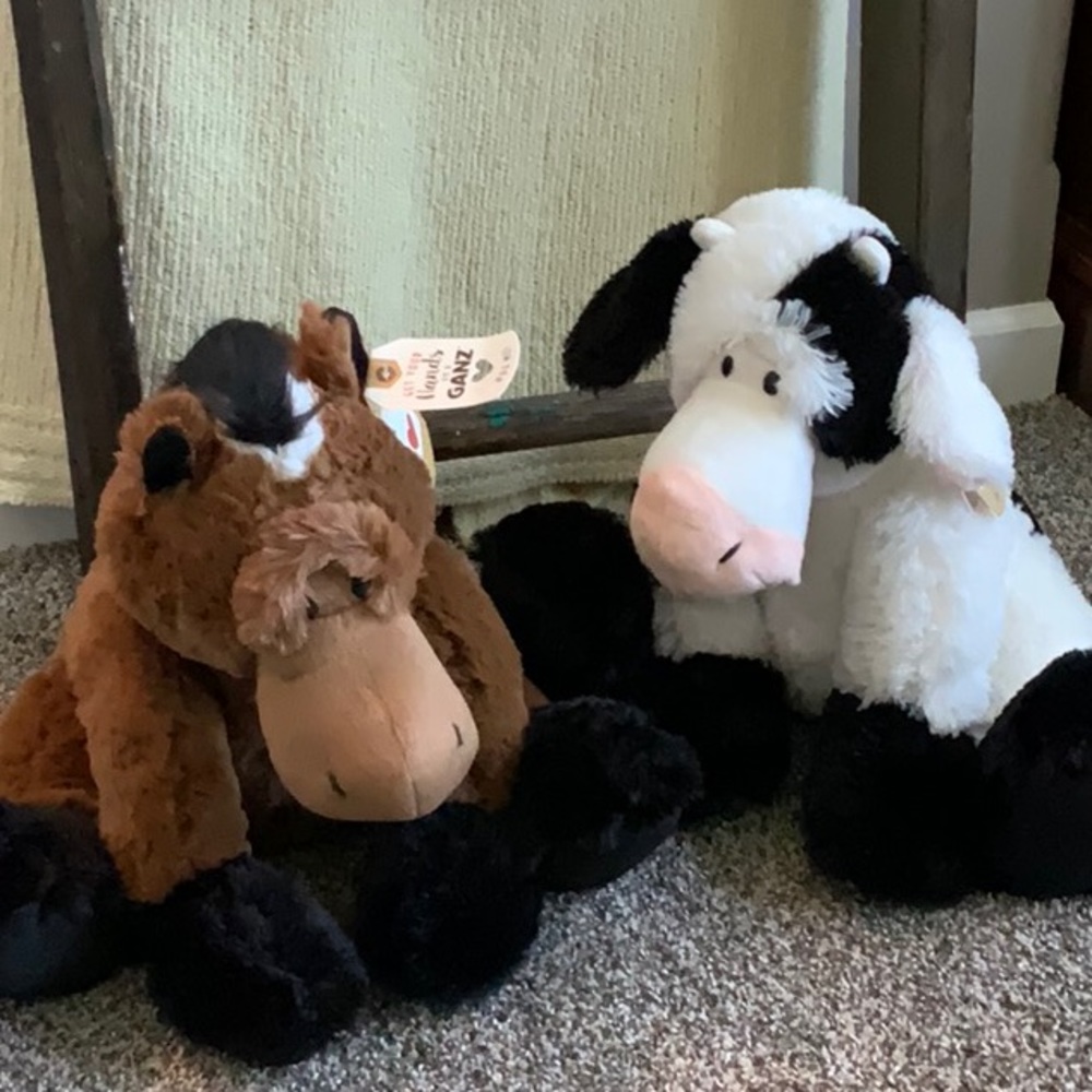 NWT Hands on a Ganz Soft & Fuzzy Horse or Cow